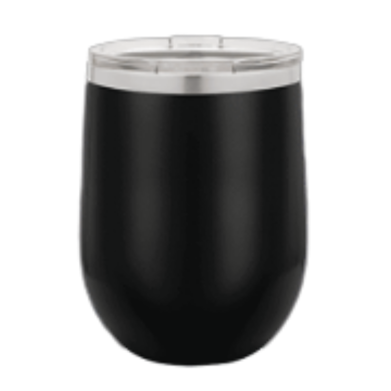 12 oz wine tumbler black