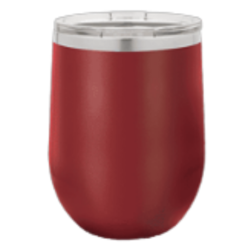 12 oz wine tumbler maroon