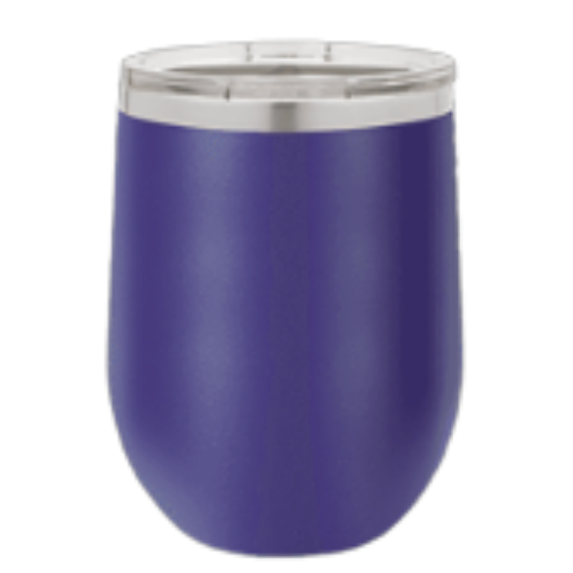 12 oz wine tumbler purple