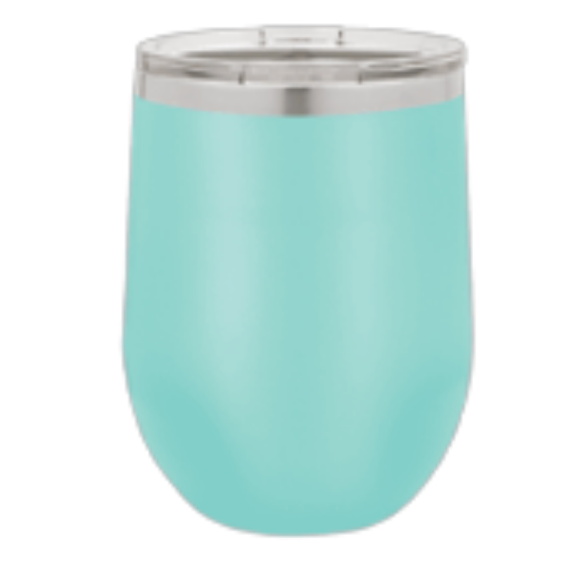 12 oz wine tumbler teal