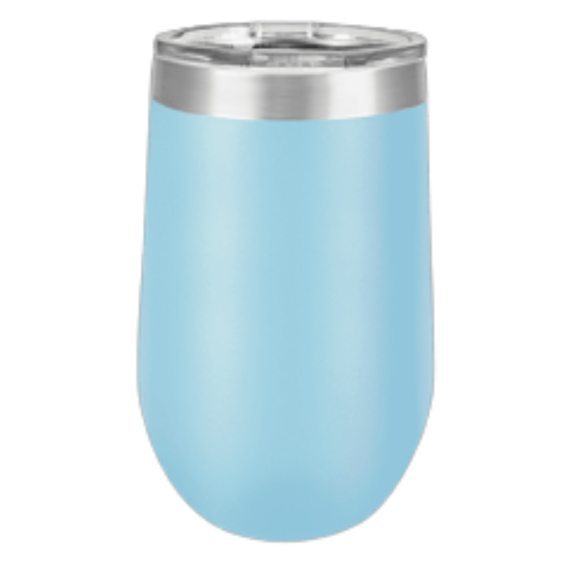 16 oz wine tumbler light blue