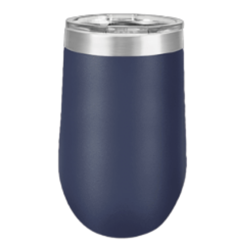 16 oz wine tumbler navy blue