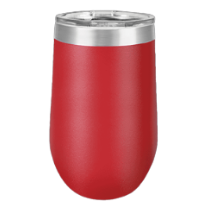 16 oz wine tumbler red