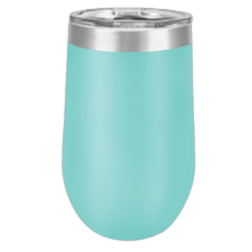 16 oz wine tumbler teal
