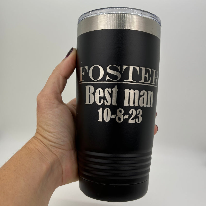 Sample Bestman tumbler.