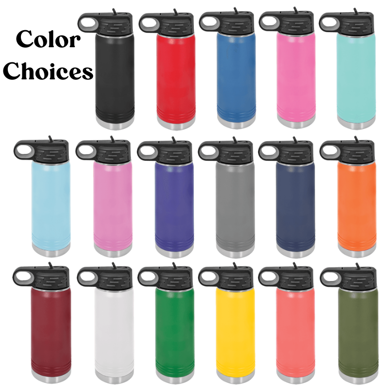 20oz water bottle all colors.