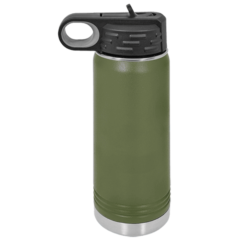20oz water bottle olive green
