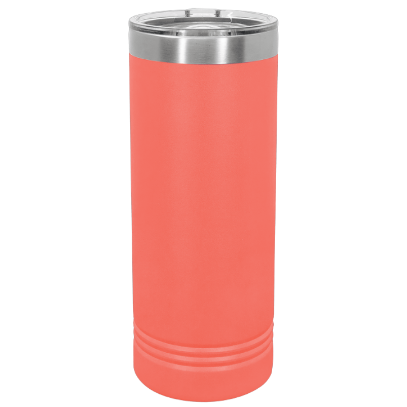 22oz skinny tumbler coral