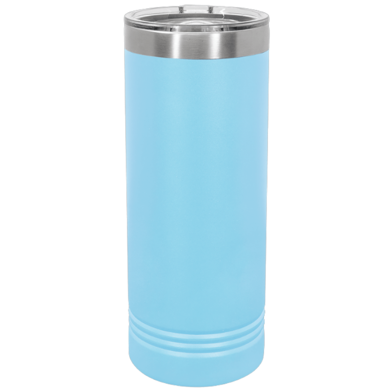 22oz skinny tumbler light blue