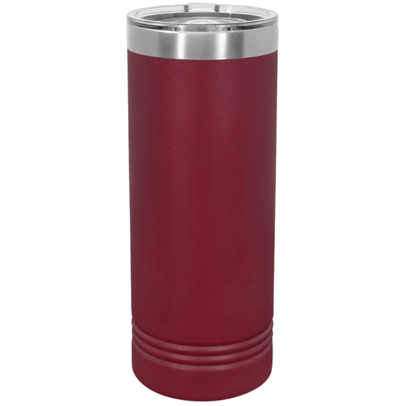 22oz skinny tumbler maroon
