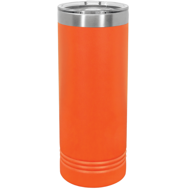22oz skinny tumbler orange