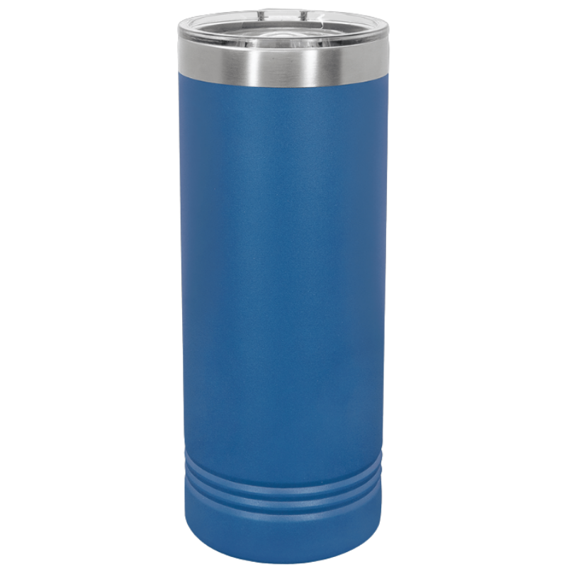 22oz skinny tumbler royal blue