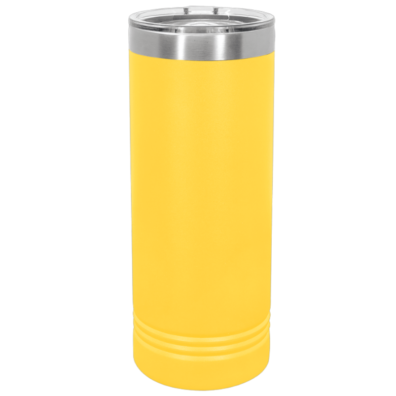 22oz skinny tumbler yellow