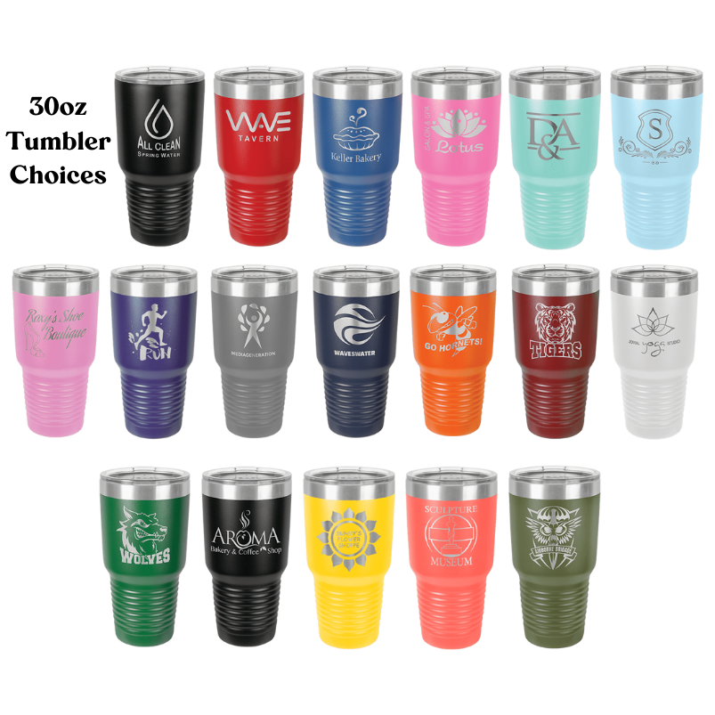 30oz tumbler all colors engraved