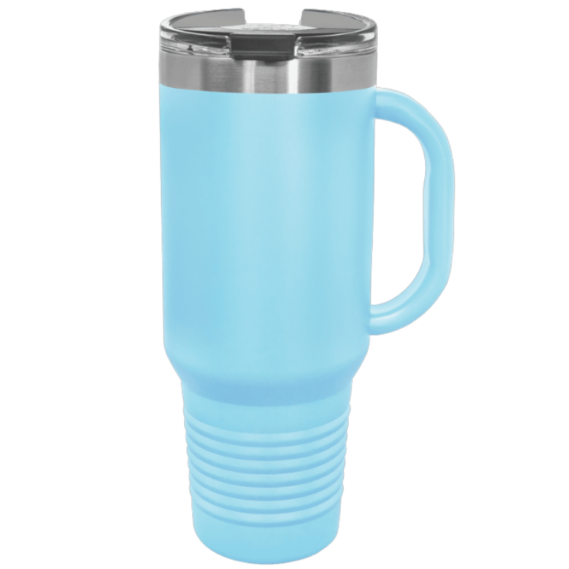 40oz tumbler light blue