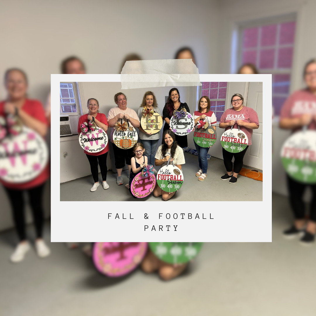 Football was on the TV and friends gathered to have a fun paint party!