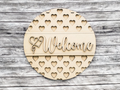Unfinished DIY sign for crafters that you will receive.