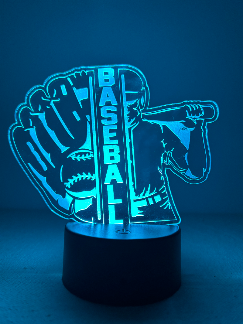 Personalized baseball led light.