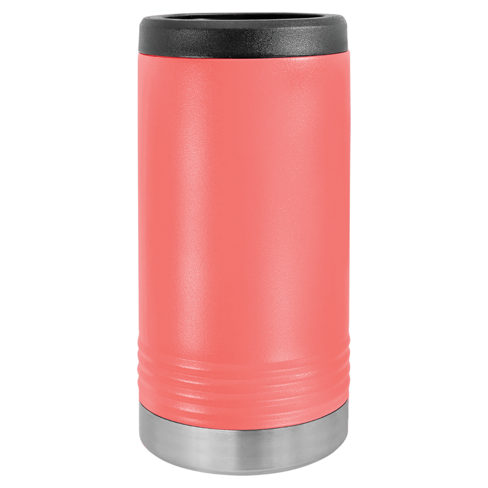 Pink insulated tumbler with black lid and base on a white background