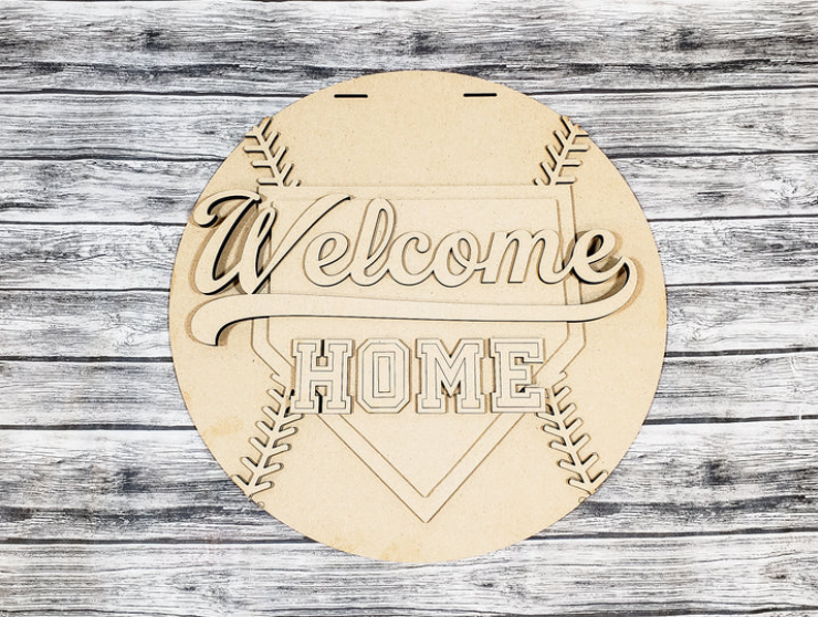 Unfinished DIY sign for crafters that you will receive.