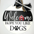 Puppy dog sign for a front door.
