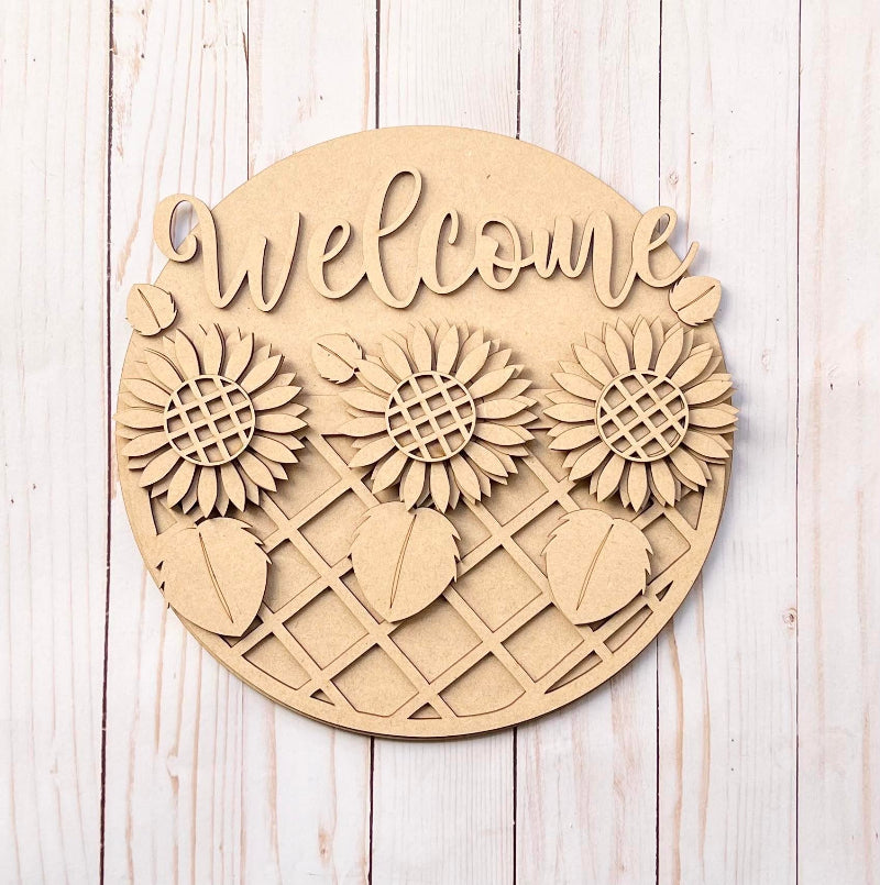 Unfinished DIY sign for crafters that you will receive.