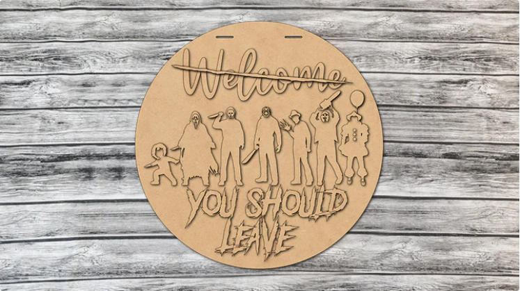 Unfinished DIY sign for crafters that you will receive.