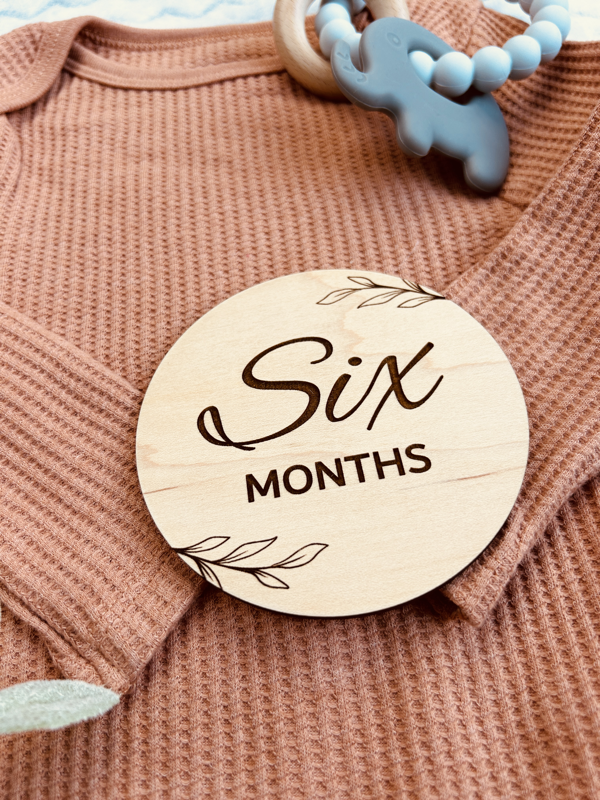 Close up photo for monthly milestone six.