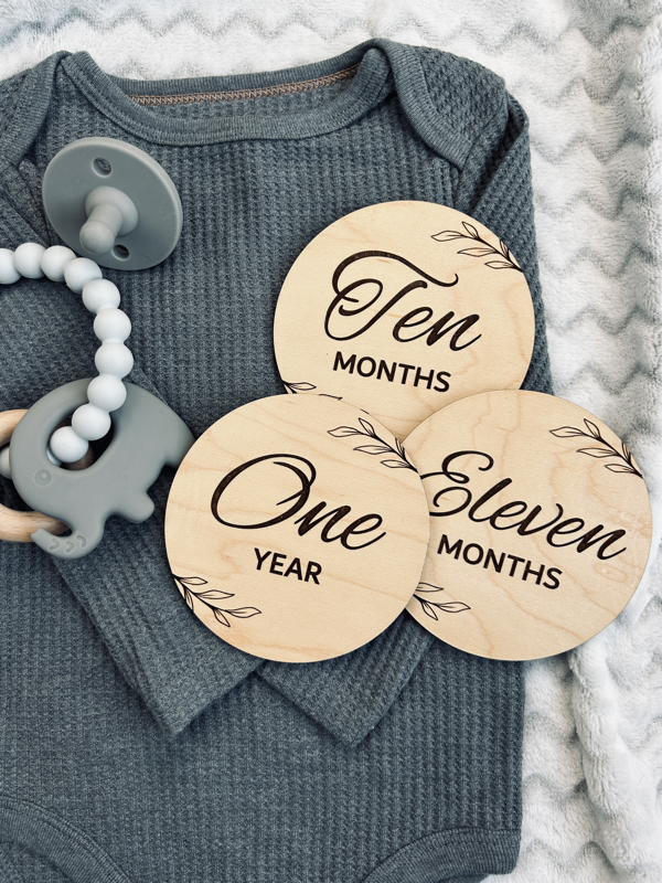 Monthly milestones for ten months, eleven months and one year.