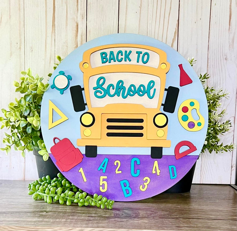 Back to School finished desktop sign.
