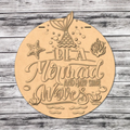 Be a mermaid diy kit door sign.