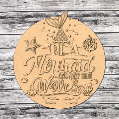 Be a mermaid diy kit door sign.