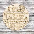 Be My Valentine blank door sign diy kit.