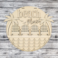 Beach Please relaxing palm trees and chairs summer DIY kit.