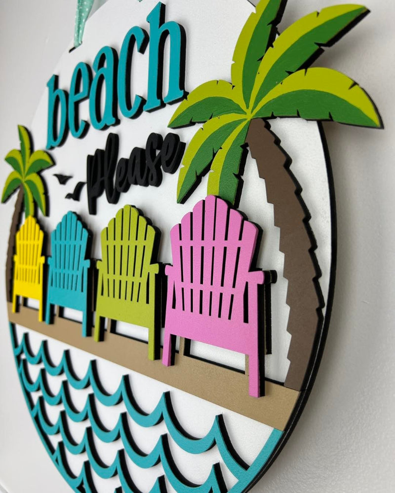 Showing the 3d layers of the finished sign.