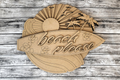 Beach Please Surfboard door sign DIY kit.
