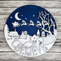 Believe Christmas town finished door sign.