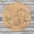 Boo Witch hat DIY door sign for crafters.