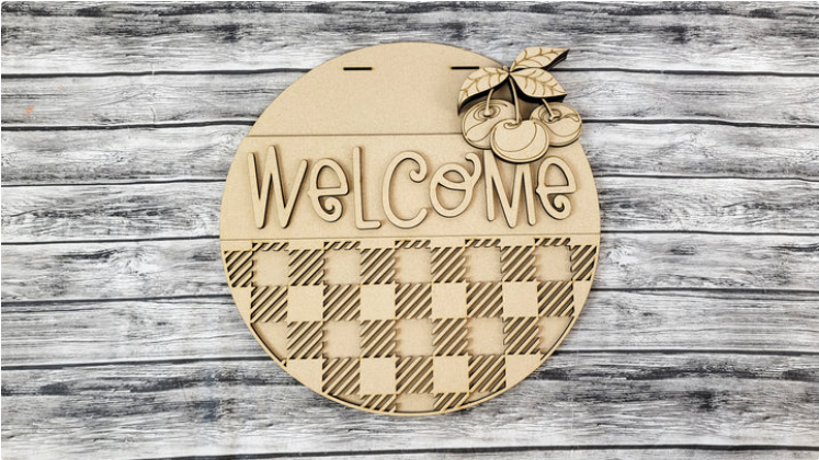 Unfinished DIY sign for crafters that you will receive.
