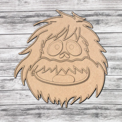 Unfinished Bumble door sign DIY project for crafters.