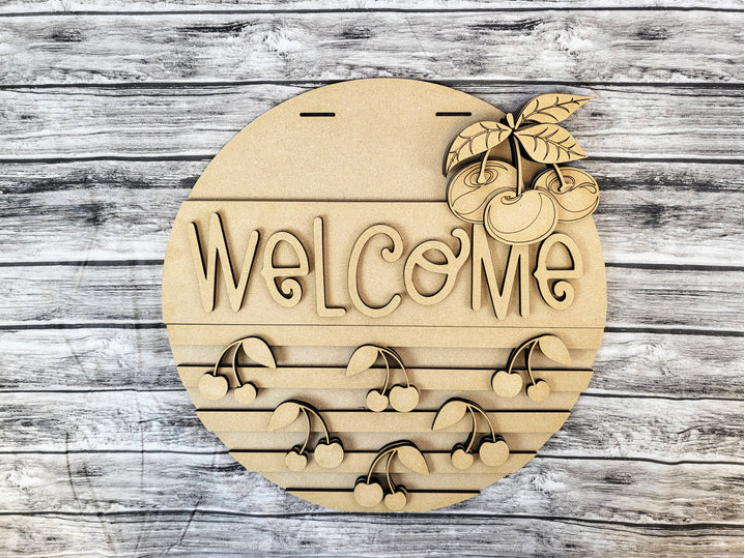 Unfinished DIY sign for crafters that you will receive.