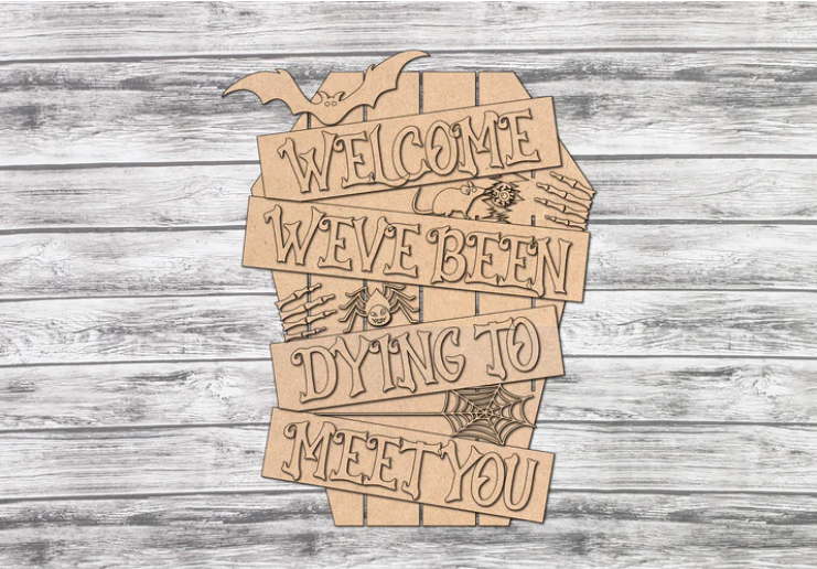 Unfinished DIY sign for crafters that you will receive.