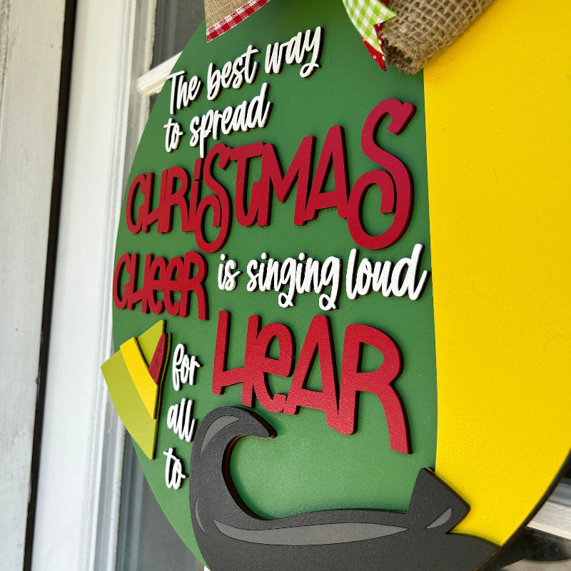 Showing the 3d layers of the finished sign.