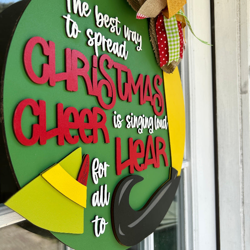 Showing the 3d layers of the finished sign.