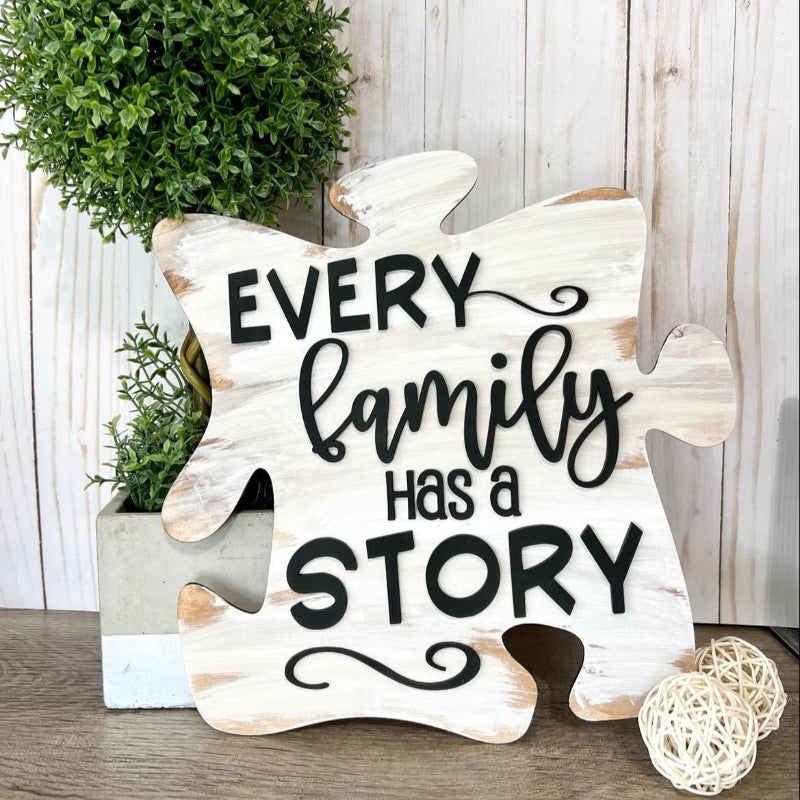 Every Family Puzzle Piece DIY blank for crafters.