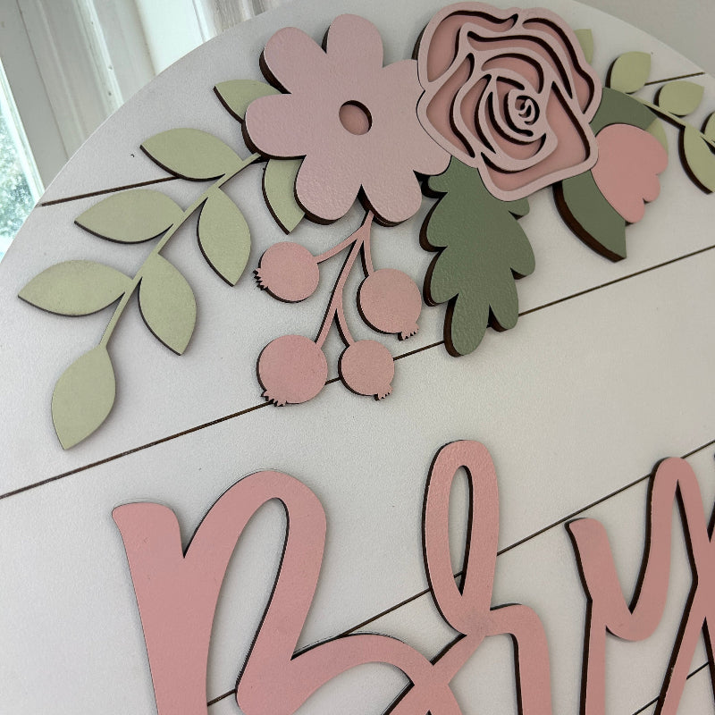 Close up of the pink flowers
