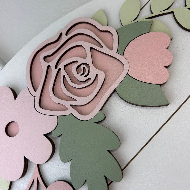 Close up of the pink flowers