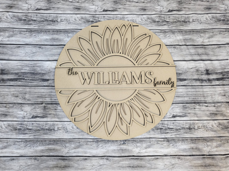 Unfinished DIY sign for crafters that you will receive.