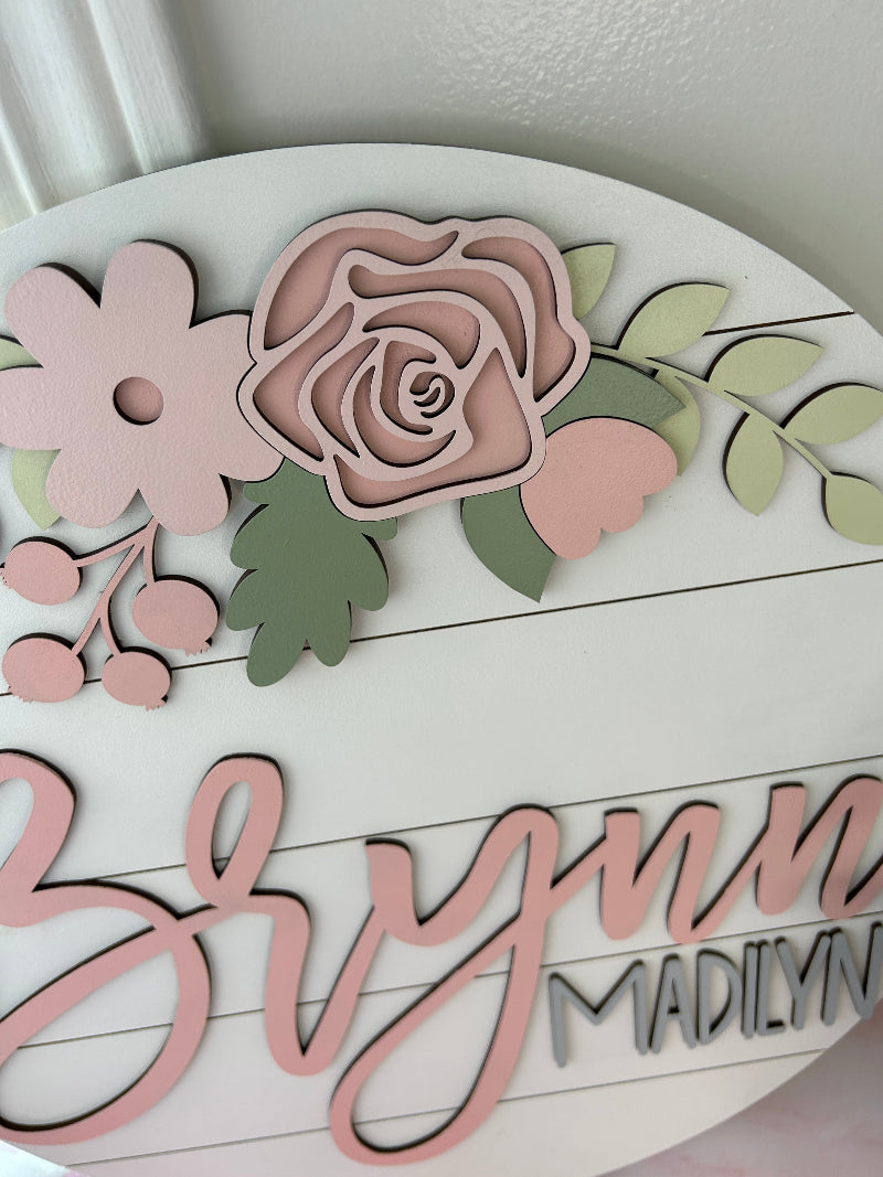 Close up of the pink flowers