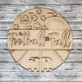 Football and Fall DIY blank door sign for crafters.